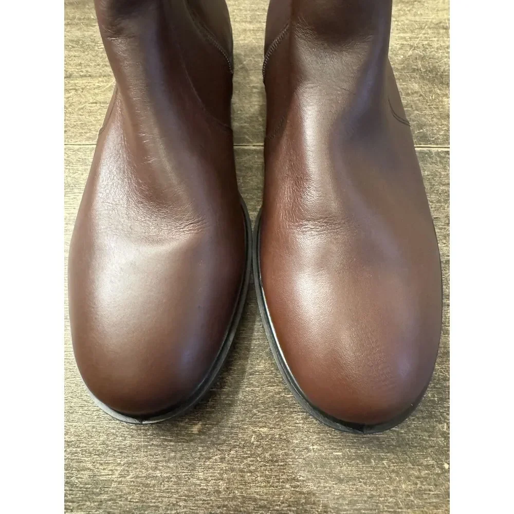 Women's ECCO Touch 15 Buckle Hydromax‎ Ankle Boot Mink Full Grain Leather 9.5